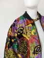 Wzorzysty welurowy bomber vintage