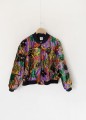 Wzorzysty welurowy bomber vintage