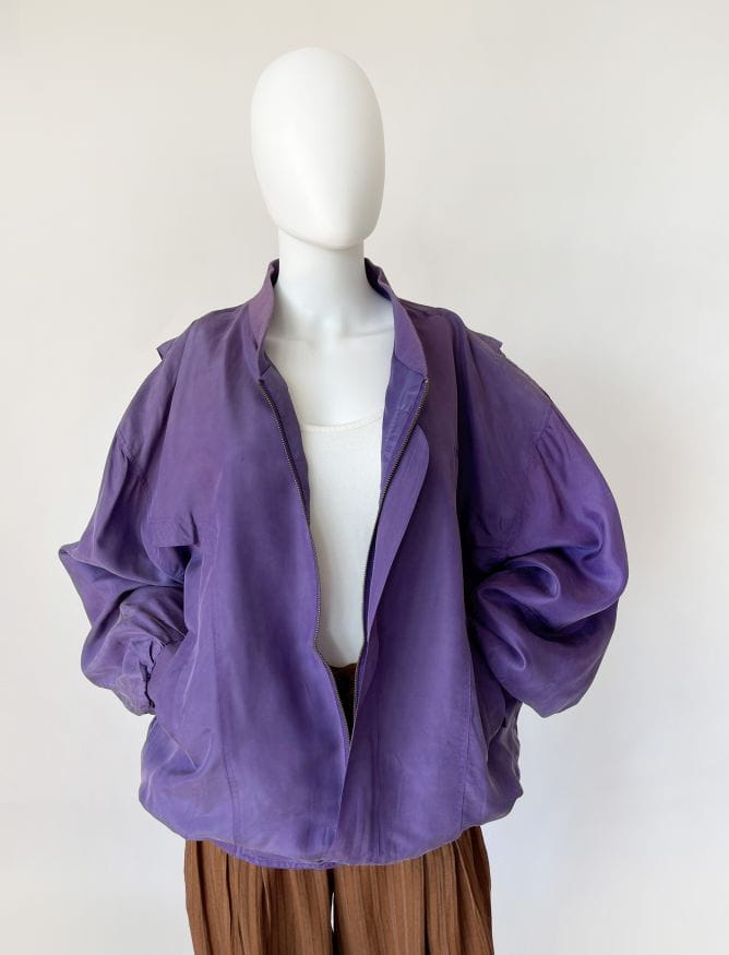 Jedwabny bomber vintage 