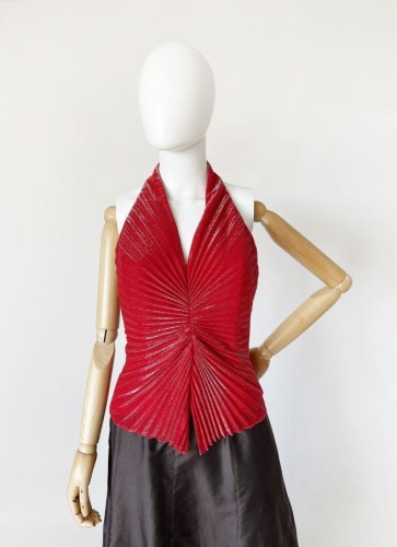 Joseph Ribkoff plisowana bluzka vintage