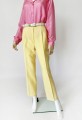 Cytrynowe spodnie w kant