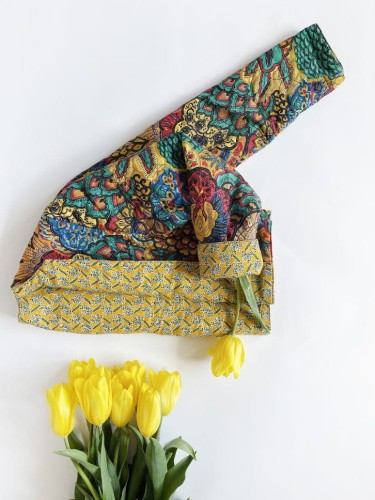 Dwustronna wzorzysta kurtka vintage