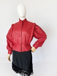 Skórzana kurtka vintage oversize