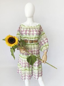 Kwiatowa sukienka vintage 70's