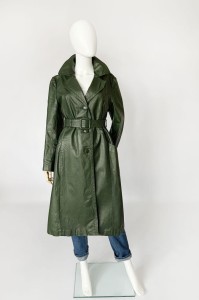 Moda Polska skórzany płaszcz vintage