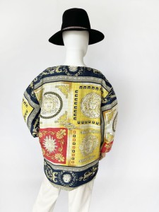 Jedwabna dwustronna kurtka vintage