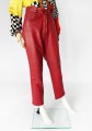 Skórzane czerwone spodnie vintage