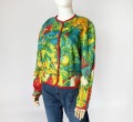 TH BRAUN lniany żakiet w tropikalne wzory