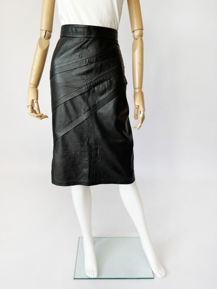 Pierre Cardin skórzana spódnica 80's
