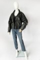 Skórzana ramoneska z frędzlami vintage 80's