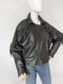 Skórzana ramoneska z frędzlami vintage 80's