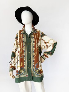 Włoska koszula motyw jeździecki