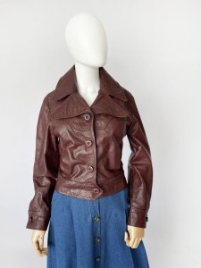 Lewis Barnett skórzana kurtka vintage 70's