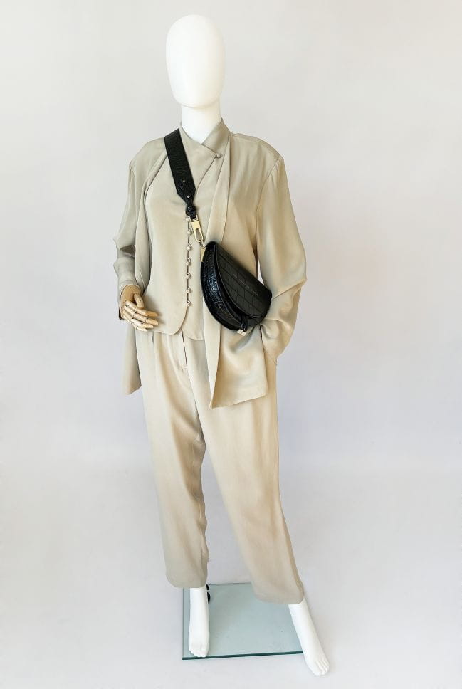Jedwabny set garnitur vintage 90's