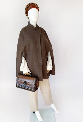 Margit Brandt wełniana peleryna vintage