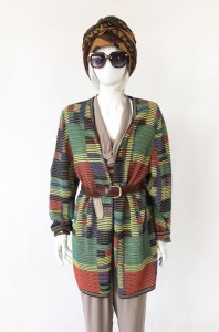 Kolorowy kardigan oversize