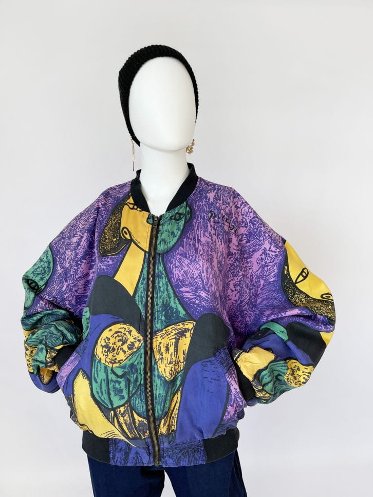 Picasso jedwabny bomber vintage 80's