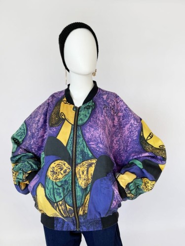 Picasso jedwabny bomber vintage 80's