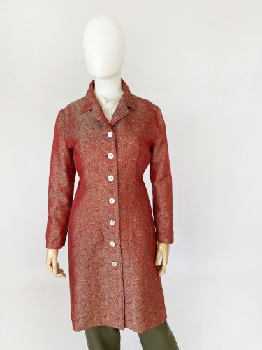 Jedwabny orientalny płaszcz vintage