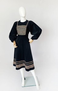 Długa sukienka vintage hippie 70's