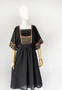 Sukienka boho 70's kimonowe rękawy