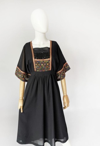 Sukienka boho 70's kimonowe rękawy