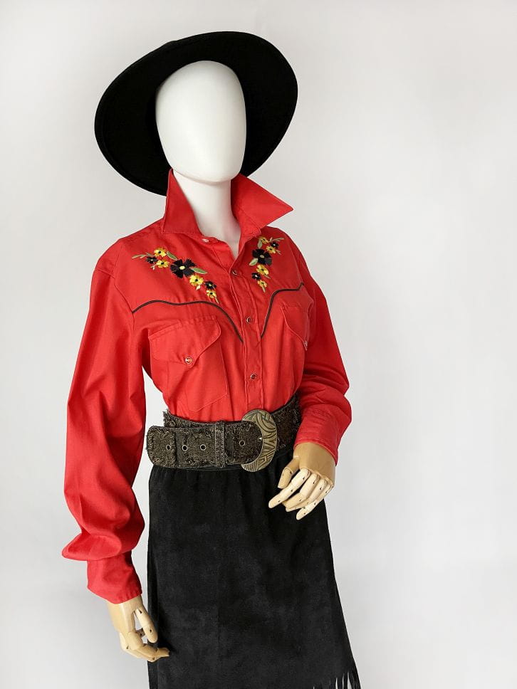 Miller westernowa haftowana koszula vintage 80's