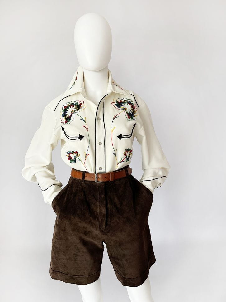 H BAR C koszula western vintage 70's