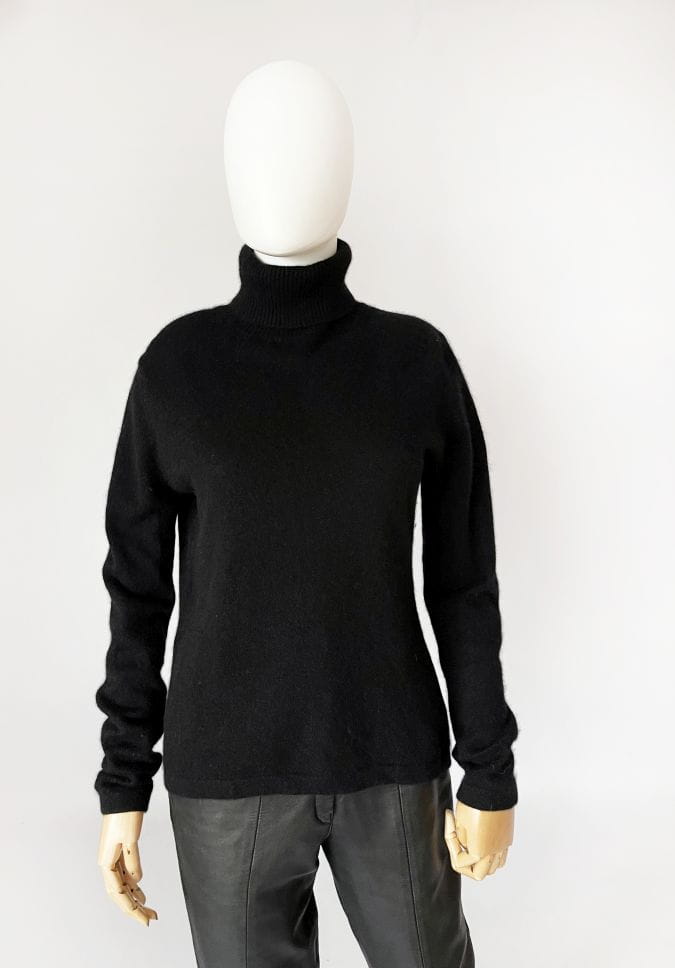 Minimalistyczny golf vintage kaszmir 100%