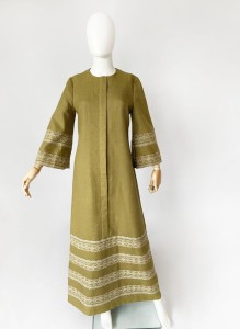 Wełniana maxi sukienka vintage 70's