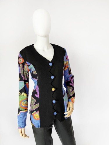 Marynarka vintage kolorowe wzory