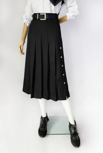 Plisowana czarna spódnica vintage