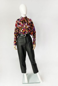 Skórzane czarne spodnie vintage