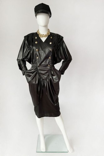 Drapowana sukienka vintage 80's