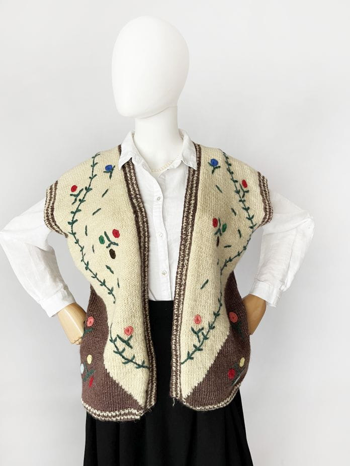 Wełniana kamizelka vintage