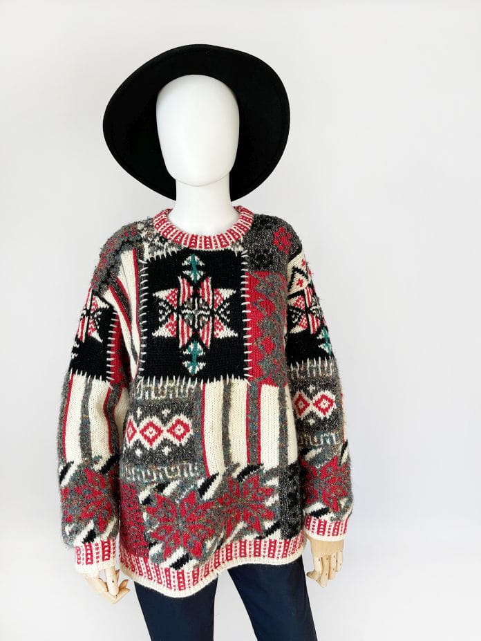 Liz Claiborne wełniany sweter vintage