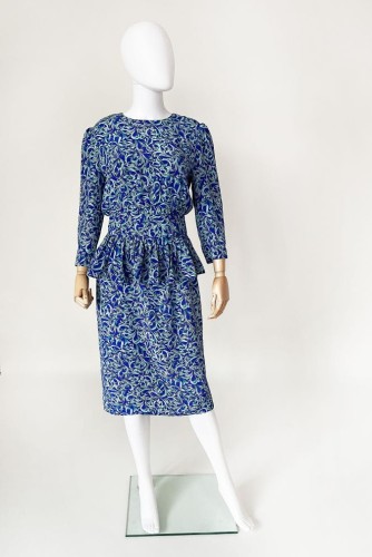 Jedwabna sukienka vintage 80's