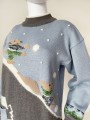 Vintage Rene Derhy sweter z misiami