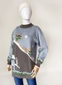 Vintage Rene Derhy sweter z misiami
