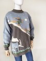 Vintage Rene Derhy sweter z misiami