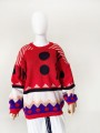 Kolorowy sweter vintage 80's