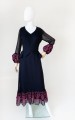 Haftowana maxi sukienka vintage 70's