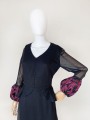 Haftowana maxi sukienka vintage 70's