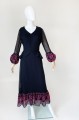 Haftowana maxi sukienka vintage 70's