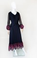Haftowana maxi sukienka vintage 70's