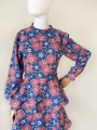 Kwiatowa maxi sukienka hippie 70's
