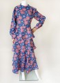 Kwiatowa maxi sukienka hippie 70's