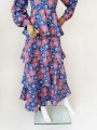 Kwiatowa maxi sukienka hippie 70's