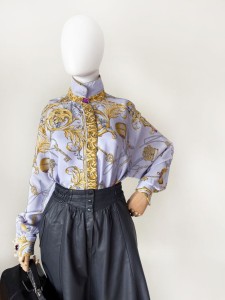 Włoska koszula vintage printy