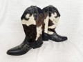 Skórzane kowbojki vintage western